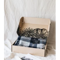 Best Sale ⭐ The Grampians Goods Co. Heritage Collection Recycled Wool Scottish Tartan Blanket In Navy 👏 -Linen House Sales Store unnamed file 1094