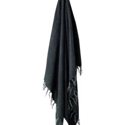 Flash Sale 👏 Aura Home Vintage Linen Fringe Throw In Slate 😀