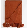 New 🥰 Vue Melaky Tassel Throw Burnt Orange 🥰 -Linen House Sales Store unnamed file 1101