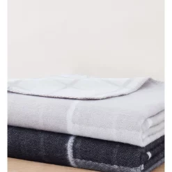 Wholesale ⌛ Calvin Klein Reversible Plaid Logo Throw Anthracite ???? -Linen House Sales Store unnamed file 1118