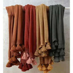 New 😍 M.M Linen Birch Throw In Cinnabar 🎁 -Linen House Sales Store unnamed file 1163