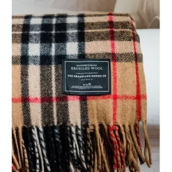 Best deal ???? The Grampians Goods Co. Heritage Collection Recycled Wool Scottish Tartan Blanket In Camel ????