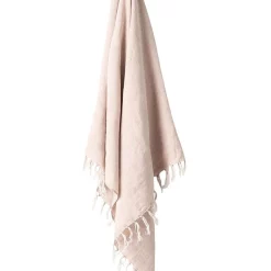 Brand new ???? Aura Home Vintage Linen Fringe Throw In Shell ????