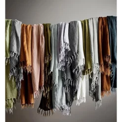 Deals 🔥 Aura Home Vintage Linen Fringe Throw In Bronze 😍 -Linen House Sales Store unnamed file 1260