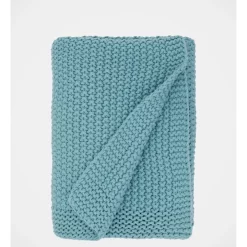 Budget 💯 Australian House & Garden Norwood Knitted Throw Ocean Blue 😀