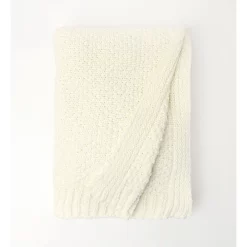 Flash Sale 😉 Heritage Lola Chenille Knitted Throw In White 🌟
