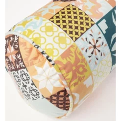 Hot Sale 🌟 Beau & Bonnie Patchwork Print Velvet Bolster Cushion 60x20 Cm In Multi 🛒 -Linen House Sales Store unnamed file 156