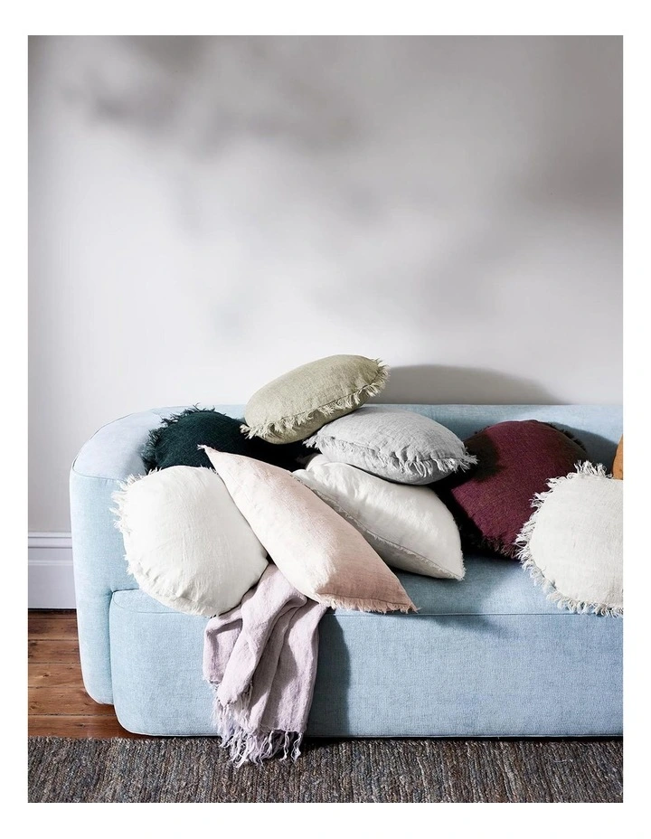 Best Pirce π― Aura Home Vintage Linen Fringe 55cm Round Cushion In Syrah π 4 Best Pirce π― Aura Home Vintage Linen Fringe 55cm Round Cushion In Syrah π - Image 2