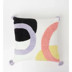 Promo ❤️ Vue Lou-Lou Cotton Tufted Cushion 50x50 Cm In Multi 🔔
