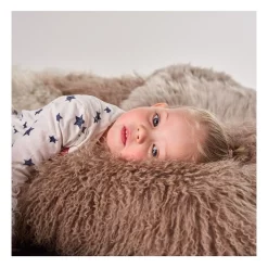 Brand new 🥰 Naturally Sheepskins Long Wool Mongolian Sheepskin Cushion Cover Mocha ⭐ -Linen House Sales Store unnamed file 25