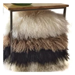 Brand new 🥰 Naturally Sheepskins Long Wool Mongolian Sheepskin Cushion Cover Mocha ⭐ -Linen House Sales Store unnamed file 26