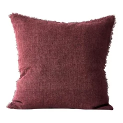 Coupon 😍 Aura Home Vintage Linen Fringe Cushion In Syrah 👏