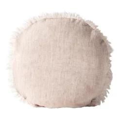 Deals π Aura Home Vintage Linen Fringe 45cm Round Cushion In Shell β€οΈ