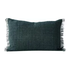 Best Pirce π― Aura Home Vintage Linen Fringe Rectangle Cushion In Storm π€©