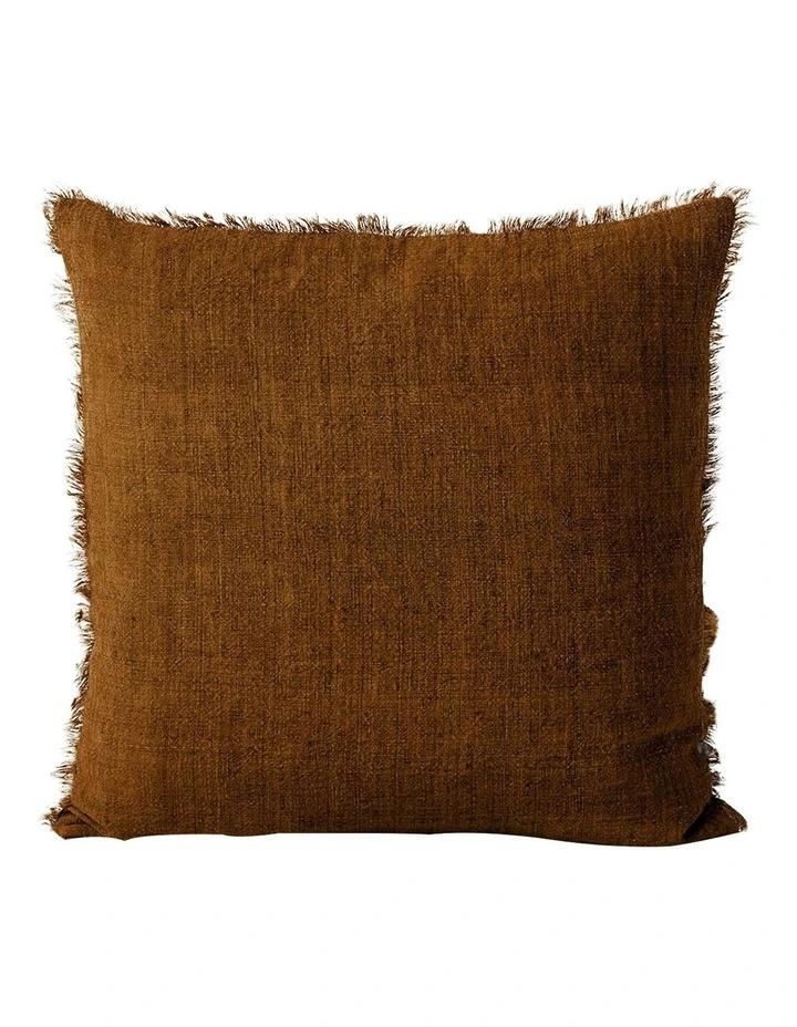 Hot Sale π Aura Home Vintage Linen Fringe Cushion Range In Tobacco π€© 3 Hot Sale π Aura Home Vintage Linen Fringe Cushion Range In Tobacco π€©