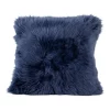 Promo 💯 Naturally Sheepskins New Zealand Sheepskin Cushion Cover In Navy 🛒