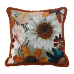 Outlet 😍 M.M Linen Flowerbed Cushion In Multi 💯