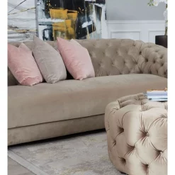 Best Pirce 🎁 Koala Living Remi Velvet Cushion In Beige 😉 -Linen House Sales Store unnamed file 378