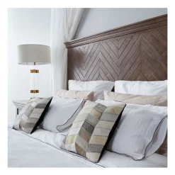 Best Pirce 😉 Koala Living Herringbone Leather Cushion In Multi 🧨 -Linen House Sales Store unnamed file 381