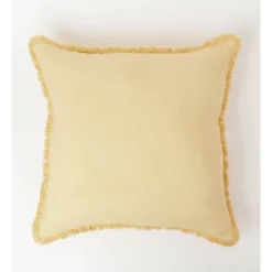 Cheapest 😍 Australian House & Garden Boardwalk Linen Frayed Edge Cushion 50x50cm In Golden Haze 🧨