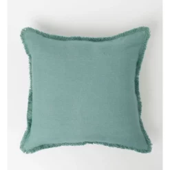 Cheap ✨ Australian House & Garden Boardwalk Linen Frayed Edge Cushion 50x50cm In Eucalyptus 🛒