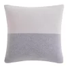 Coupon ⌛ Calvin Klein Colourblock Rib Logo Cushion In Pale Grey/White 🧨 -Linen House Sales Store unnamed file 427