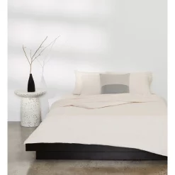 Coupon ⌛ Calvin Klein Colourblock Rib Logo Cushion In Pale Grey/White ???? -Linen House Sales Store unnamed file 429