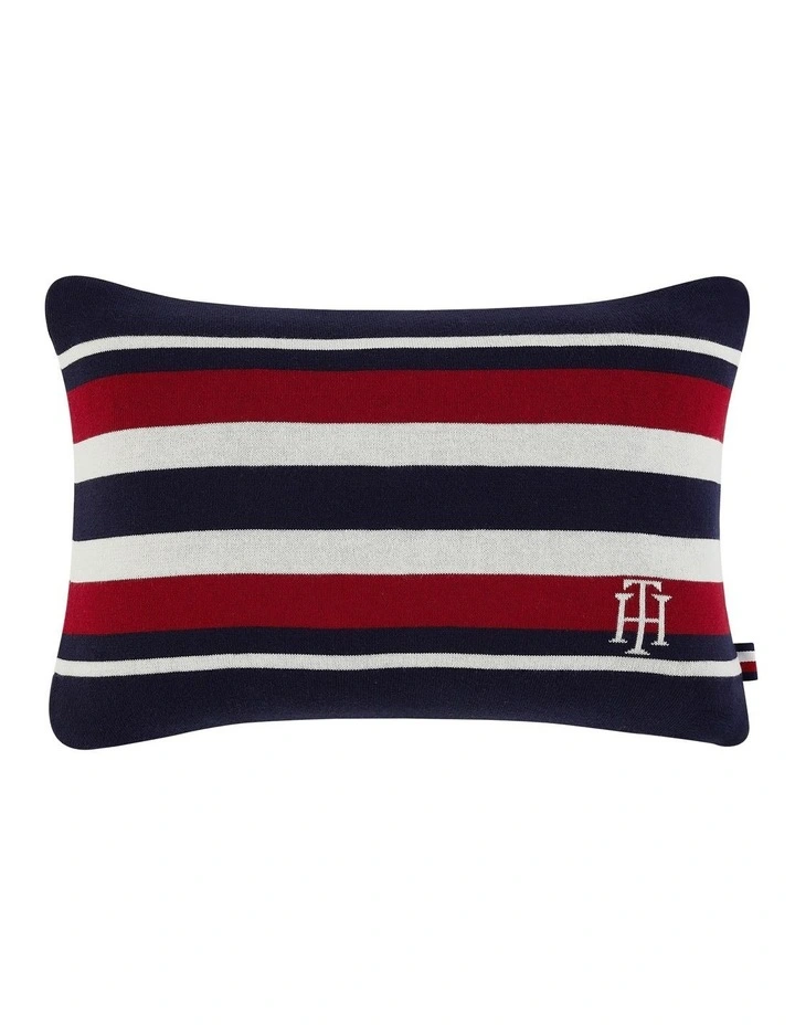 Outlet π Tommy Hilfiger Placed Stripe Cushion In Red Multi π 3 Outlet π Tommy Hilfiger Placed Stripe Cushion In Red Multi π
