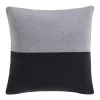 Coupon 🛒 Calvin Klein Colourblock Rib Logo Cushion In Grey/Black 😀 -Linen House Sales Store unnamed file 500