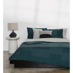 Coupon ???? Calvin Klein Colourblock Rib Logo Cushion In Grey/Black ???? -Linen House Sales Store unnamed file 503