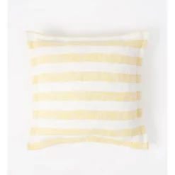 Deals 🔔 Australian House & Garden Gower Striped Cotton Cushion 50x50cm In Golden Haze 👍