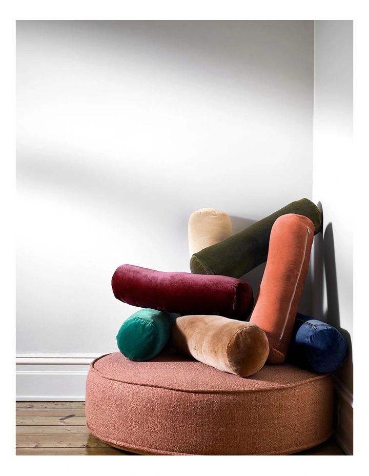 Luxury Velvet Bolster Cushion Cashew Budget ???? Aura Home Luxury Velvet Bolster Cushion Cashew ???? -Linen House Sales Store unnamed file 596