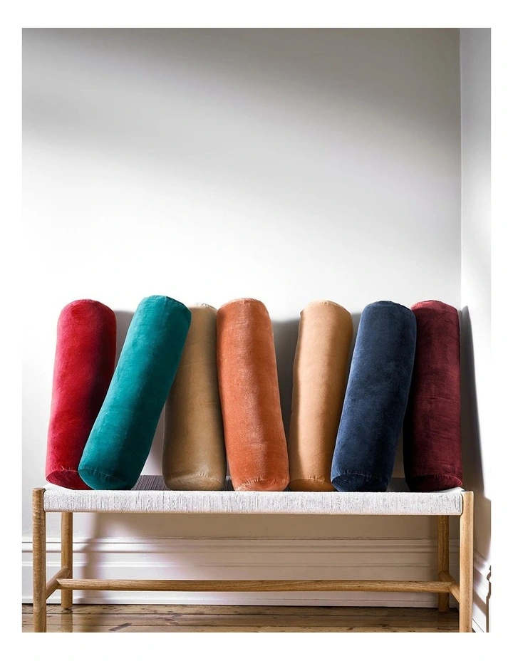Luxury Velvet Bolster Cushion Cashew Budget ???? Aura Home Luxury Velvet Bolster Cushion Cashew ???? -Linen House Sales Store unnamed file 597