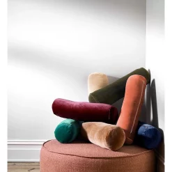 Best Pirce ???? Aura Home Luxury Velvet Bolster Cushion Auburn ???? -Linen House Sales Store unnamed file 605