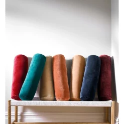Best deal 🤩 Aura Home Luxury Velvet Bolster Cushion Brandy 🎉 -Linen House Sales Store unnamed file 618