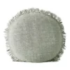 Promo 🔥 Aura Home Vintage Linen Fringe 45cm Round Cushion In Sage 🛒 -Linen House Sales Store unnamed file 631