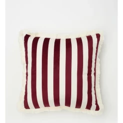 New 🎁 Heritage Penelope Stripe Cushion Wine 🎁