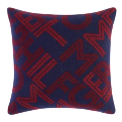 New 👍 Tommy Hilfiger Textured Type Cushion In Red ⌛