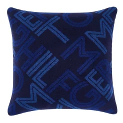 Best Sale 🎁 Tommy Hilfiger Textured Type Cushion In Blue ⌛
