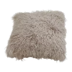Coupon 𧨠Naturally Sheepskins Long Wool Mongolian Sheepskin Cushion Cover Grey π₯
