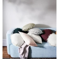 New ???? Aura Home Vintage Linen Fringe Cushion In Shell ???? 4 New ???? Aura Home Vintage Linen Fringe Cushion In Shell ???? -Linen House Sales Store unnamed file 743