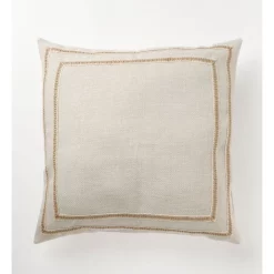 Budget β€οΈ Heritage Fonteta Woven Border Cushion 55x55 Cm In Natural π―