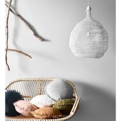 Brand new ✔️ Aura Home Vintage Linen Fringe 45cm Round Cushion In Smoke ???? -Linen House Sales Store unnamed file 945