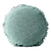 Budget ???? Aura Home Vintage Linen Fringe 45cm Round Cushion Jade ???? -Linen House Sales Store unnamed file 959