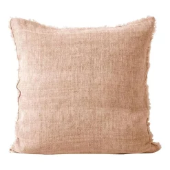 Promo π Aura Home Vintage Linen Fringe Cushion In Pink Clay π€©