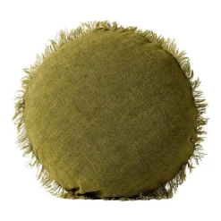 Deals ⌛ Aura Home Vintage Linen Fringe Cushion Range In Olive ???? -Linen House Sales Store unnamed file 967
